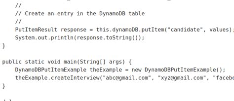 dynamodb putitem conditionexpression example