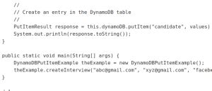dynamodb putitem example