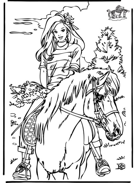dziewczyna na koniu kolorowanka do druku