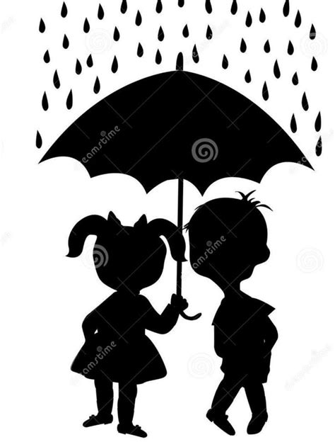 dziewczynka z parasolem szablon