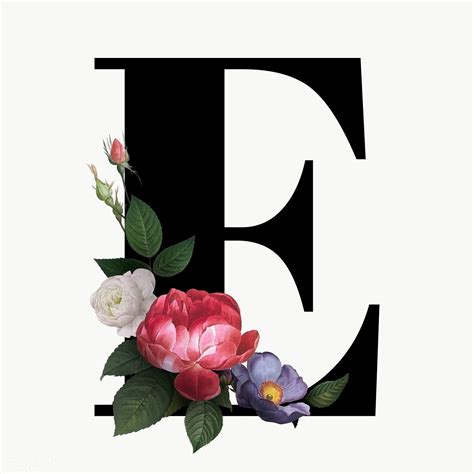 E Alphabet Stylish