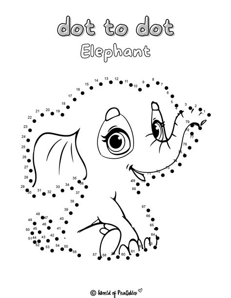 E Dot To Dot Printables