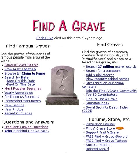 e find a grave cemetery records