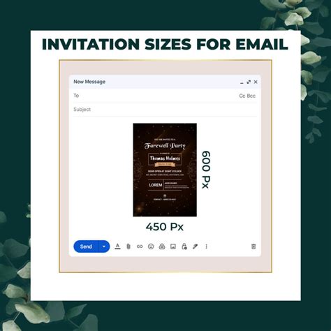 E Invitation Dimensions