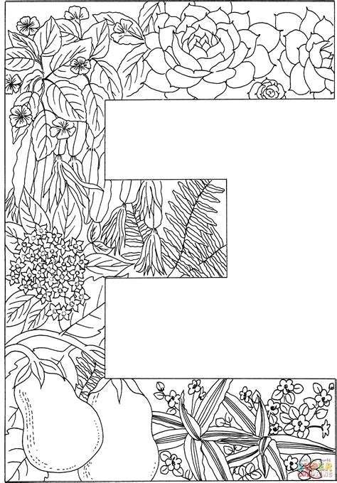 E Letter Printable Supercoloring