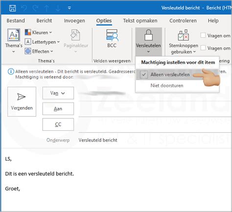 E-mail Versleuteling Activeren