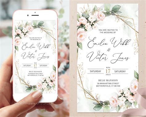 16+ E Wedding Invites
