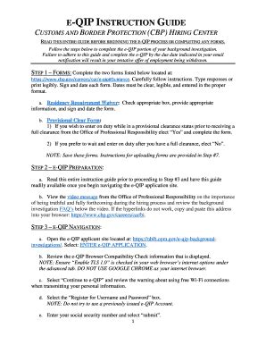E-Qip Instruction Guide