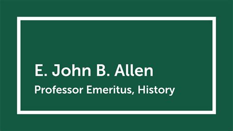 News E. John B. Allen References