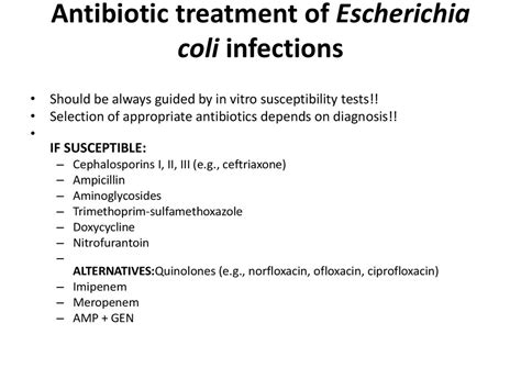 e.coli antibiotics