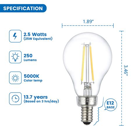 E12 Bulb Ceiling Fan