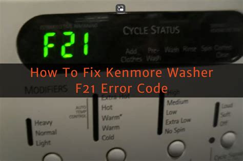 E24 Error Code Kenmore Dishwasher