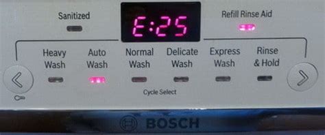 E25 Bosch Dishwasher Error Code