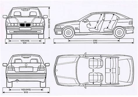 E36 Trunk Dimensions