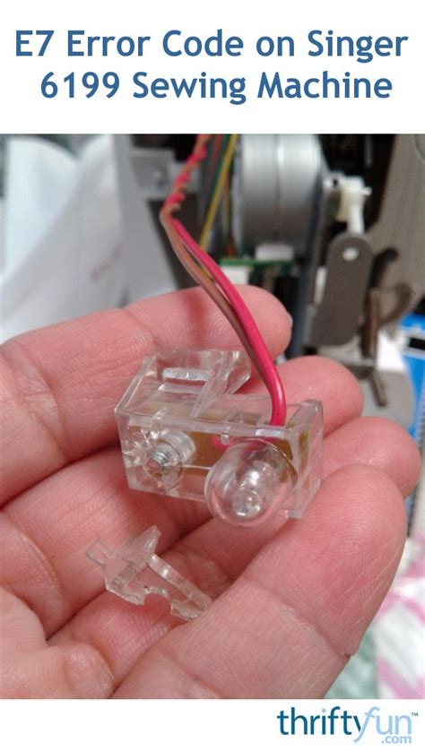E7 Error Code On Singer Sewing Machine