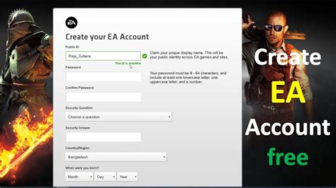 ea games sign up for account
