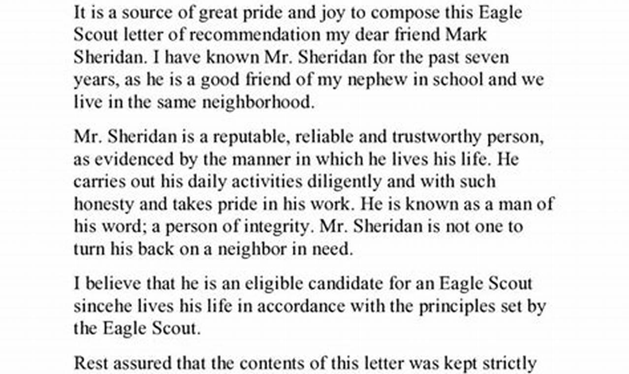 How to Write an Eagle Scout Reference Letter That Stands Out