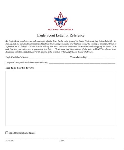 Eagle Scout Letter Of Template With Instructions