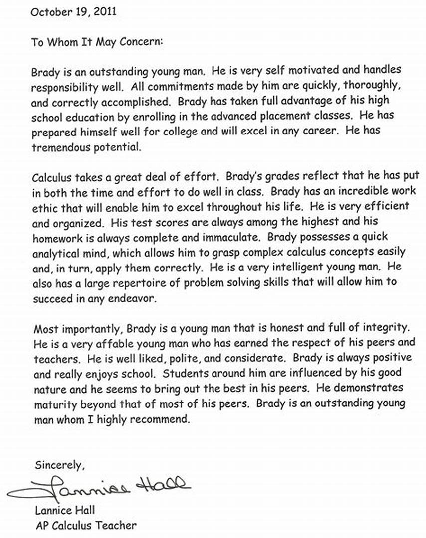 eagle scout parent letter of recommendation