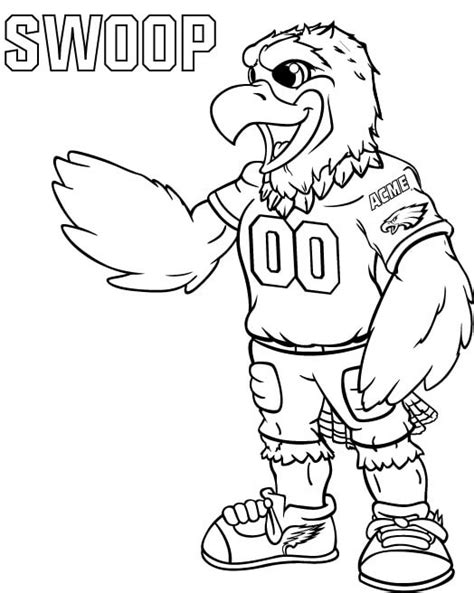 eagles football team coloring page