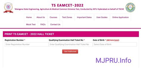 eamcet hall ticket download 2024 ts