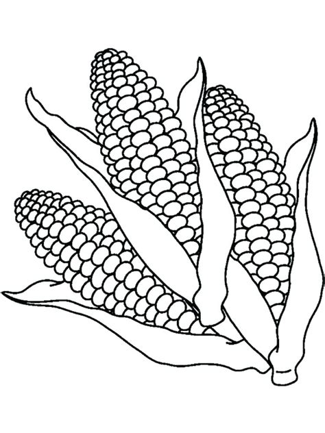 ear of corn coloring sheet