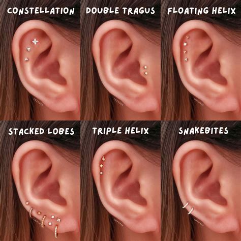 ear piercing placement ideas