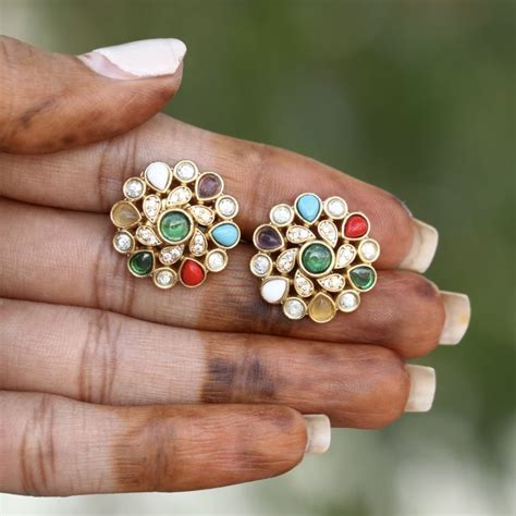 Ear Studs Navaratna