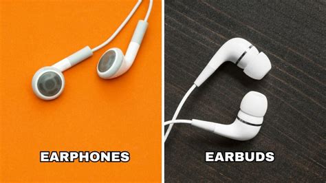 Earbuds Earphones Difference