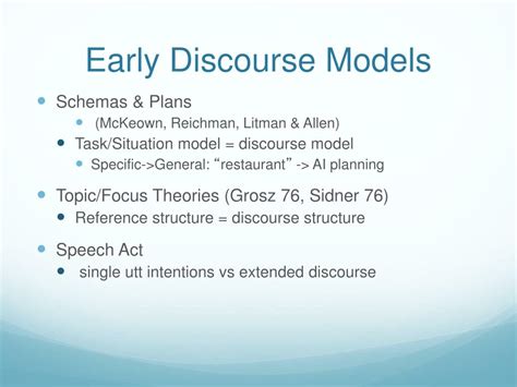 early discourse
