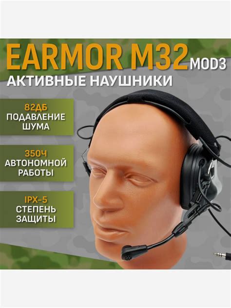 Bundle Earmor Headset M32 MOD 4 mit Schallschutz inkl. M16C Rail Mount Kit Headsets