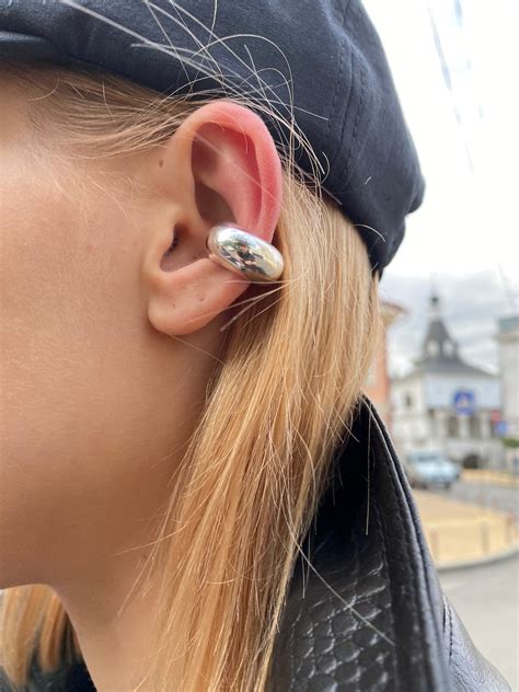 Earring Silver Cuff Hoop