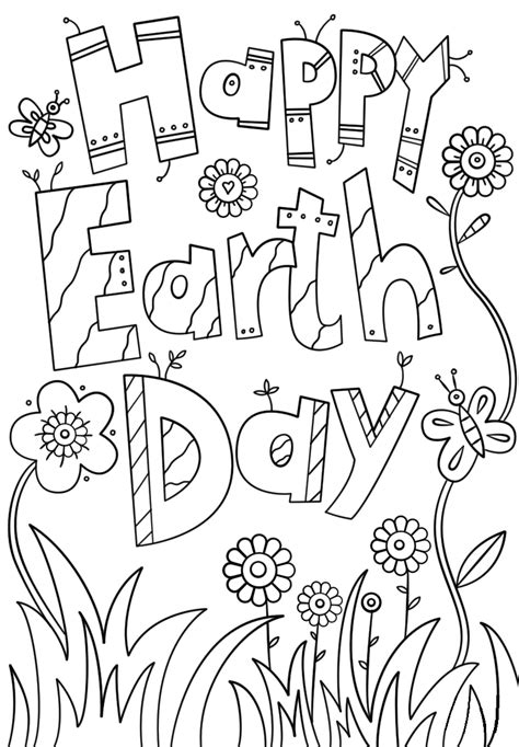 Earth Day Free Printable Coloring Pages