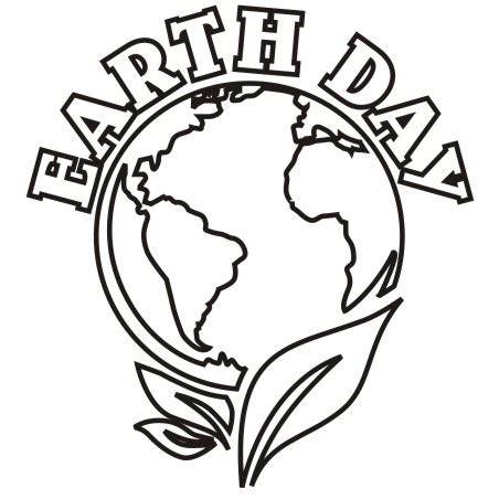 earth day clip art black and white