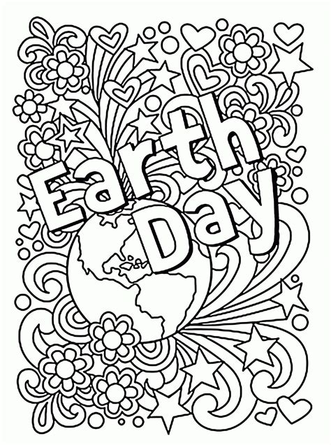 earth day free printable coloring pages