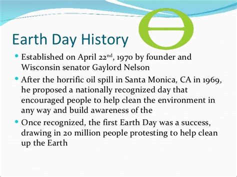 earth day origins and history