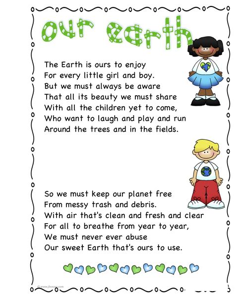 earth day poems for kids