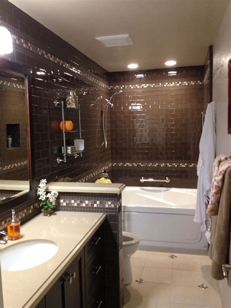 Small Bathroom Features EarthTone Tile HGTV