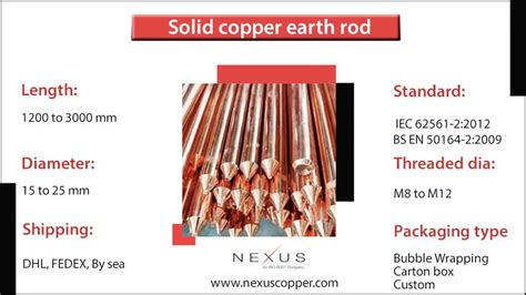 Earthing Copper Rod Size