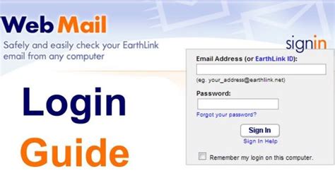 earthlink web mail login to server failed