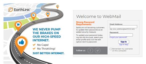 earthlink.net web mail settings