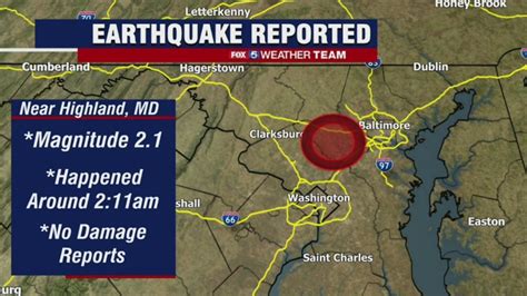 earthquake in maryland today