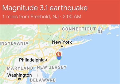 earthquake in nj today