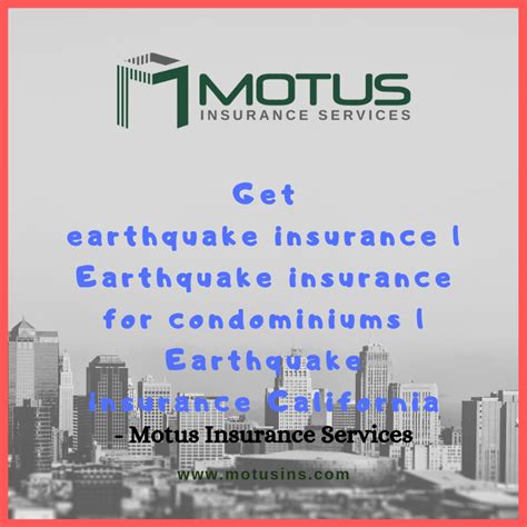 earthquake insurance condominiums california