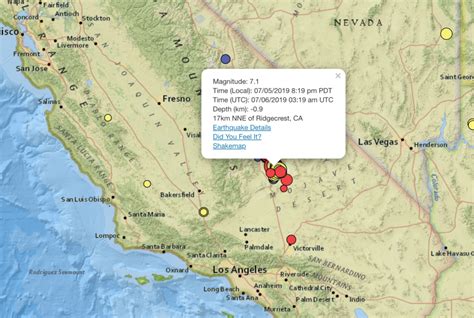 earthquake map live california