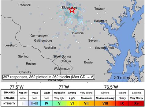 earthquake today frederick md