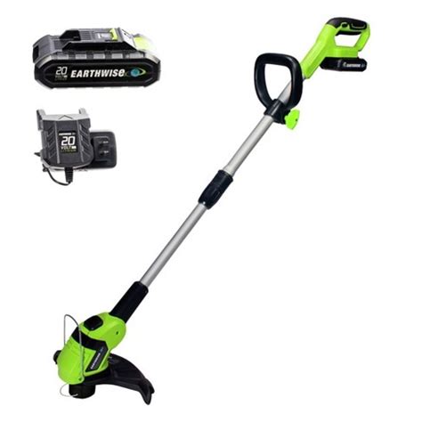 Earthwise 20Volt 10Inch Cordless String Trimmer, 2.0Ah Battery & Fast