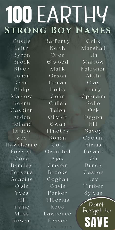Earthy Boy Names Unique