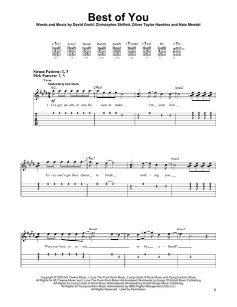 easiest foo fighters song to play on guitar