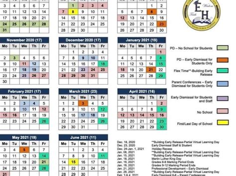 East Haven Public Schools Calendar